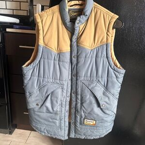 Howler Brothers Men's Blue and Tan Vest